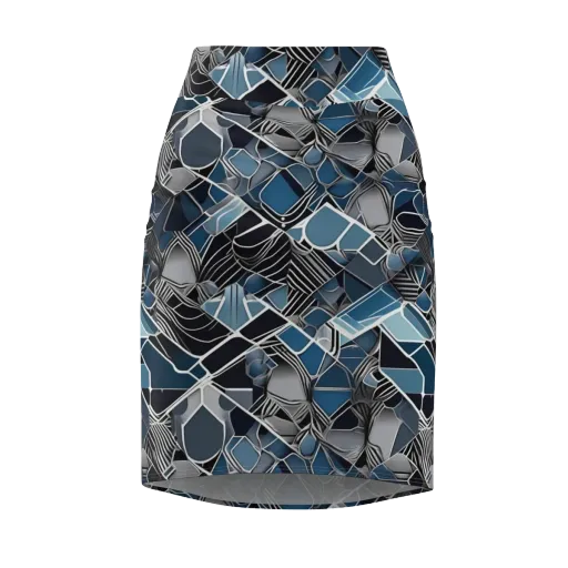 Cobalt Shard on a Pencil Skirt