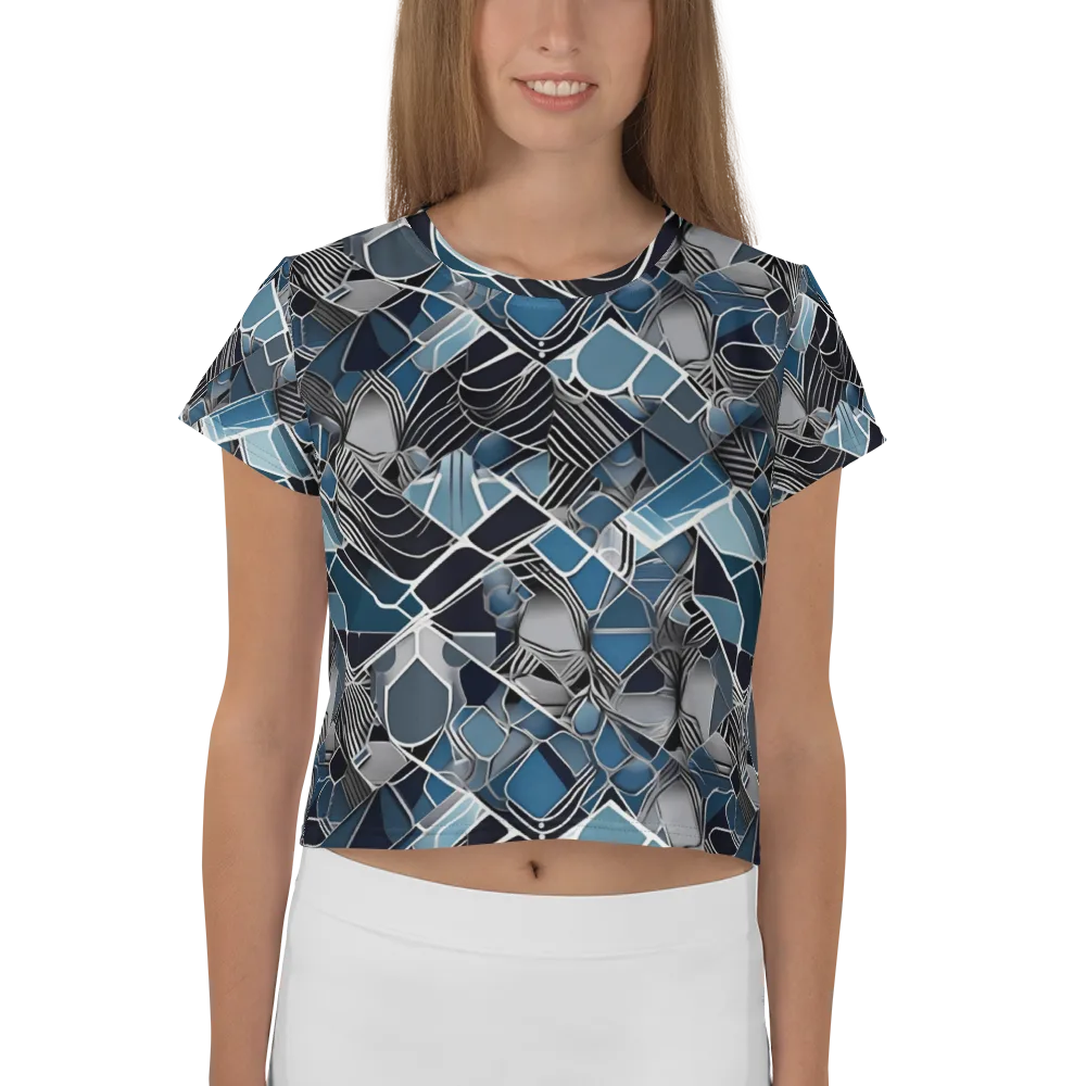 Cobalt Shard on Crop Tee — Front