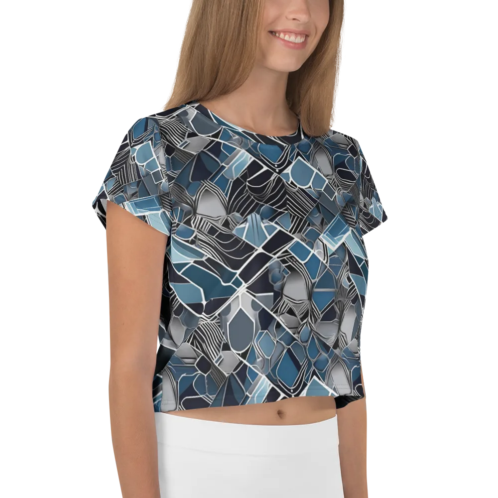 Cobalt Shard on Crop Tee — Right