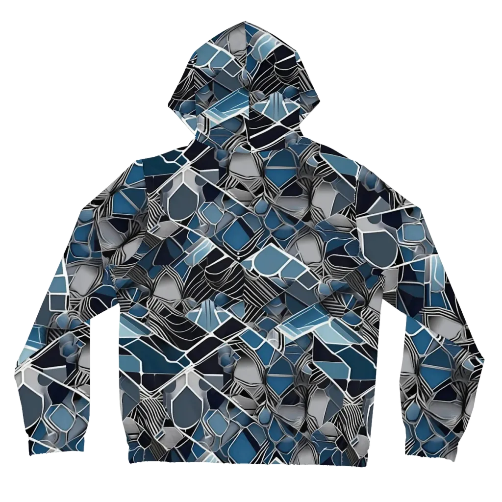 Cobalt Shard on Women's Full-Zip Hoodie — Back