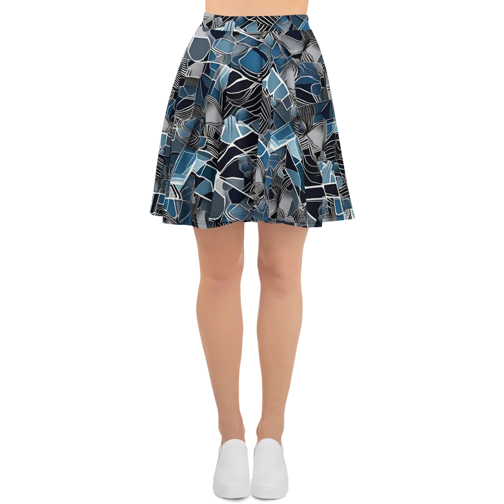 Cobalt Shard on Skater Skirt — Front
