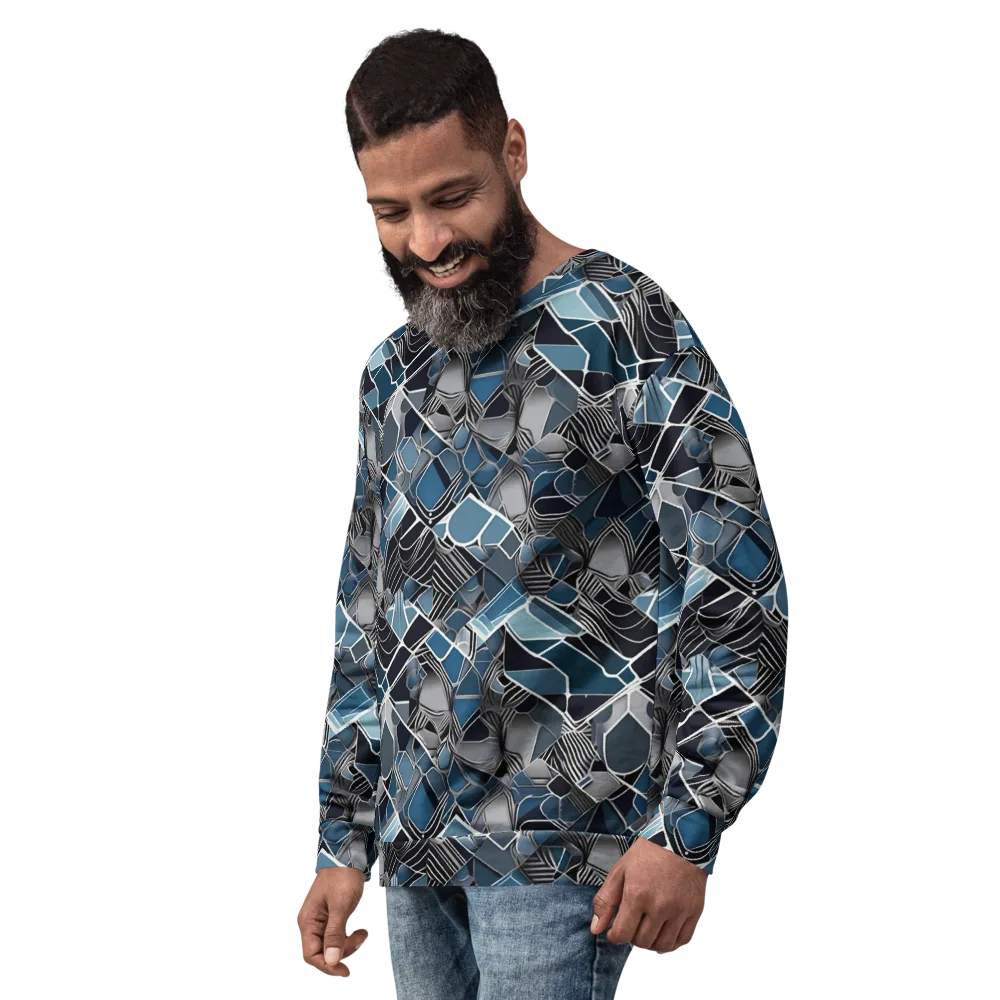 Cobalt Shard on Sweatshirt — Left Front