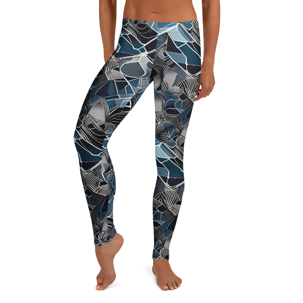 Cobalt Shard on Leggings — Front
