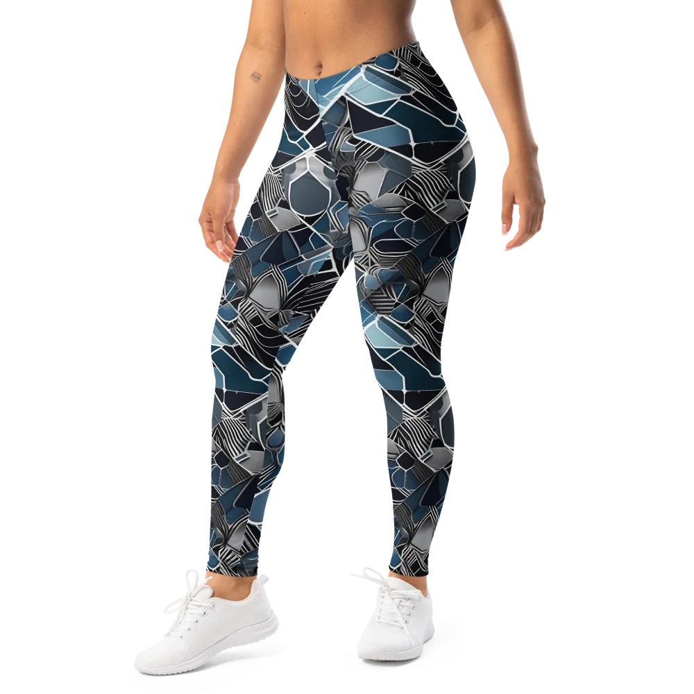 Cobalt Shard on Leggings — Left Front