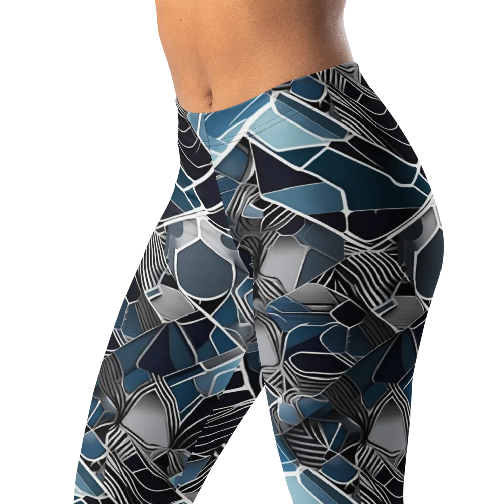 Cobalt Shard on Leggings — Left Front