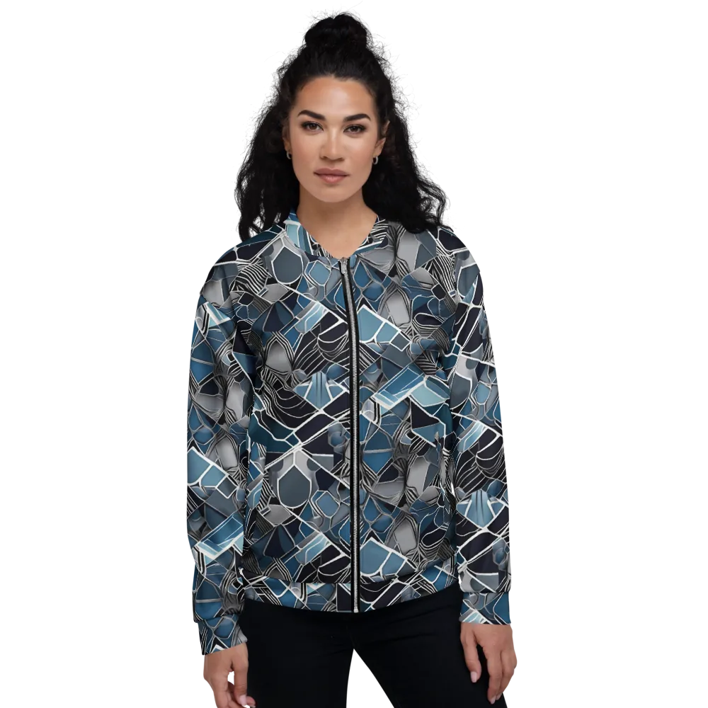 Cobalt Shard on Bomber Jacket — Front