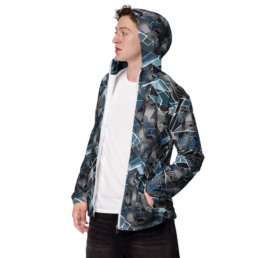 Cobalt Shard on Men's Windbreaker — Left Front