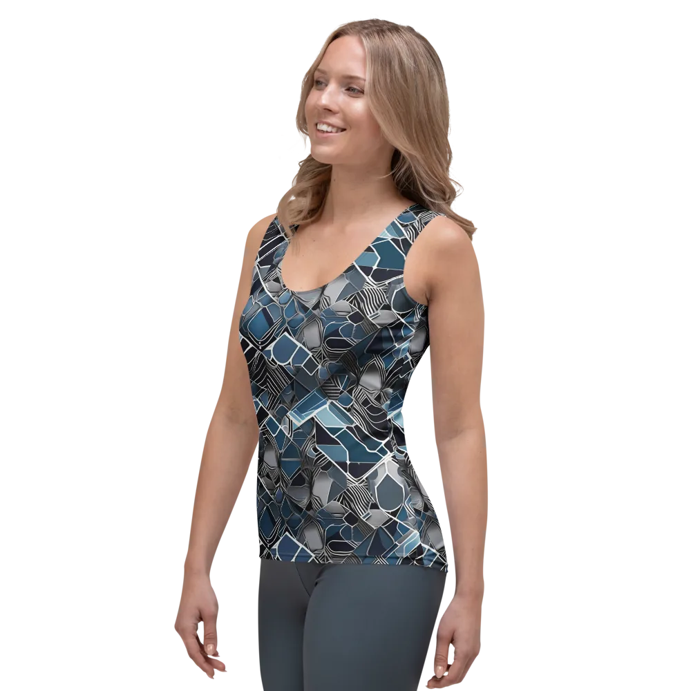Cobalt Shard on Women's Tank Top — Left Front