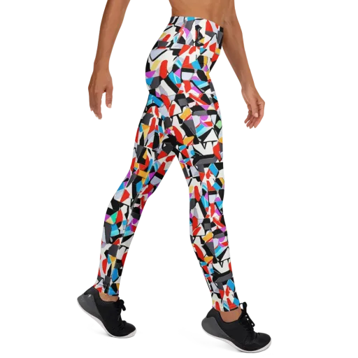 Prismatic Shuffle on a Yoga Leggings