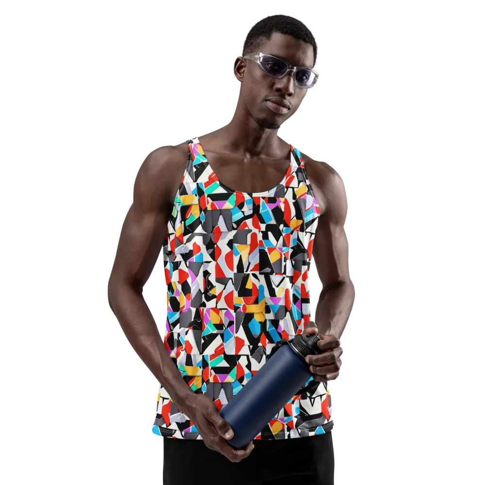 Prismatic Shuffle on Men's Tank Top — Front