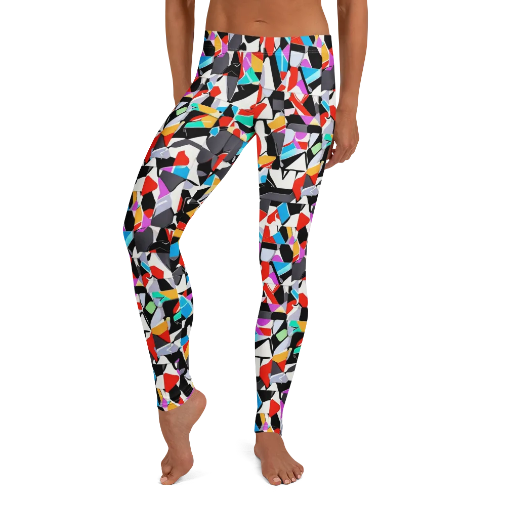 Prismatic Shuffle on Leggings — Front