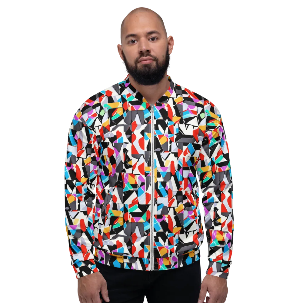 Prismatic Shuffle on Bomber Jacket — Front