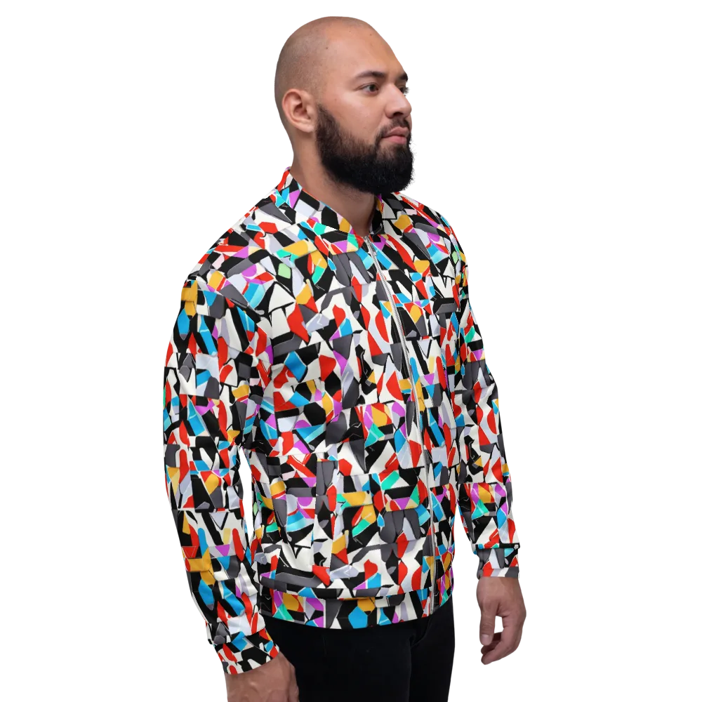 Prismatic Shuffle on Bomber Jacket — Right