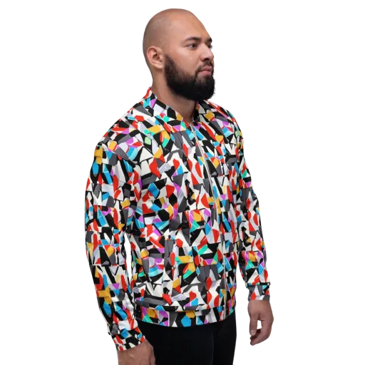 Prismatic Shuffle on a Bomber Jacket