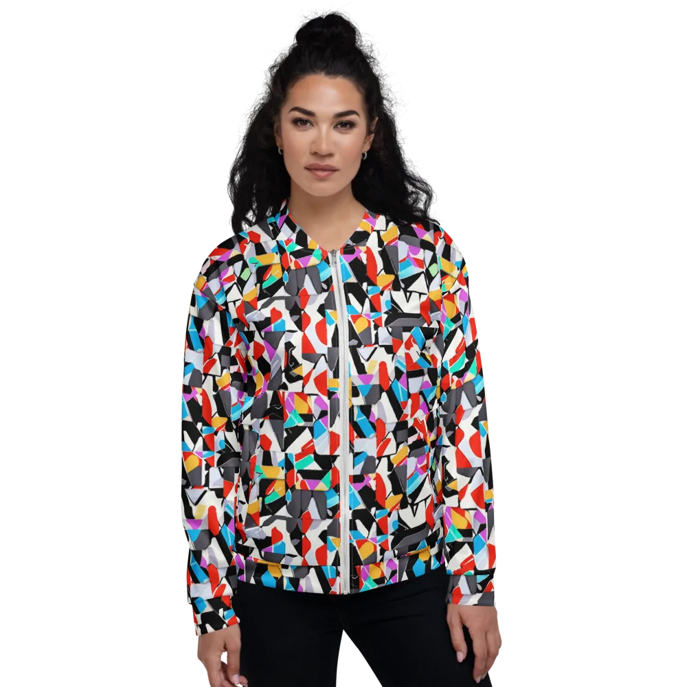 Prismatic Shuffle on Bomber Jacket — Front