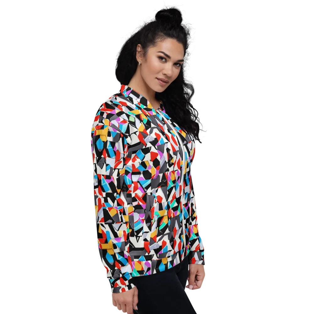 Prismatic Shuffle on Bomber Jacket — Right