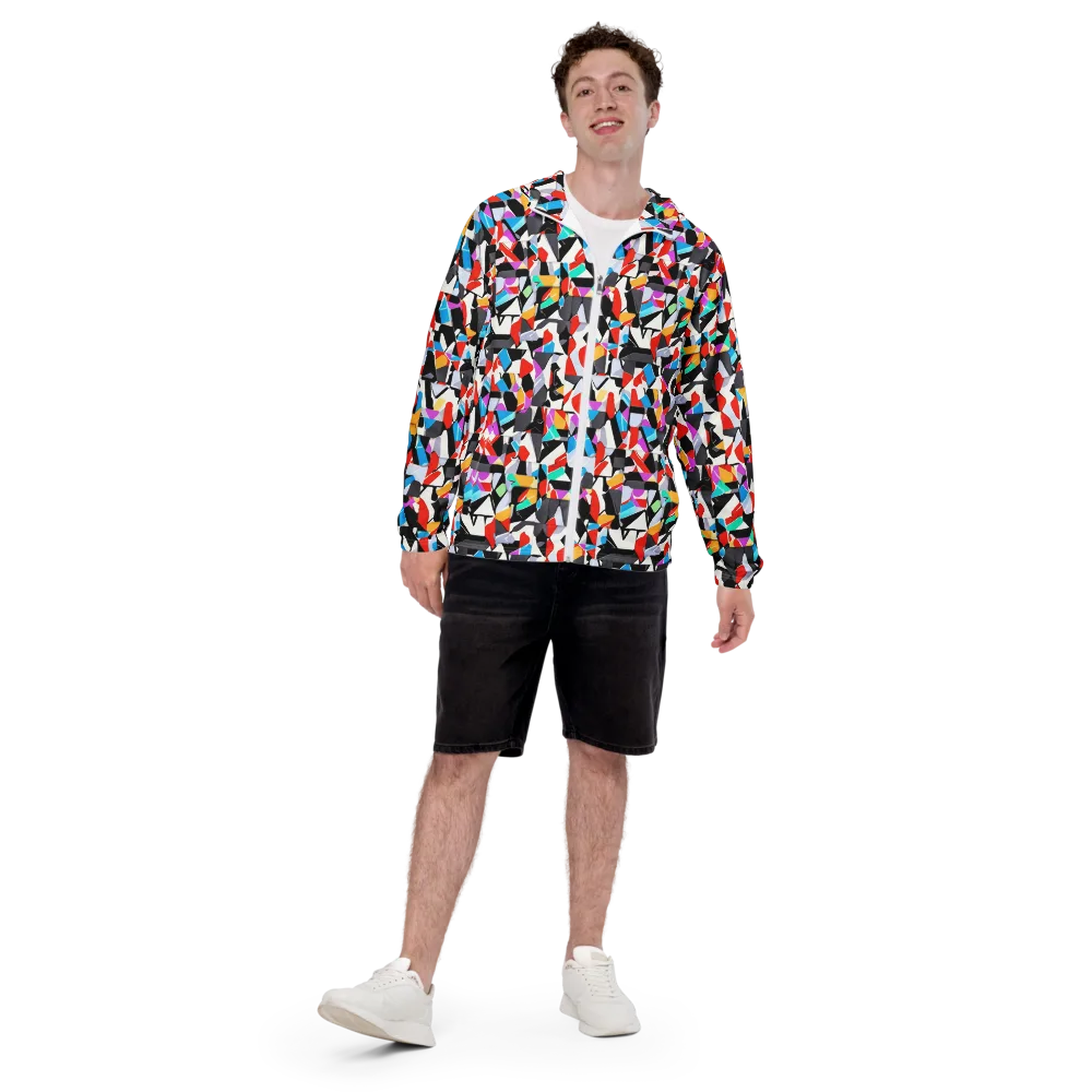 Prismatic Shuffle on Men's Windbreaker — Front