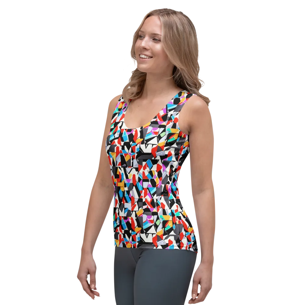 Prismatic Shuffle on Women's Tank Top — Left Front