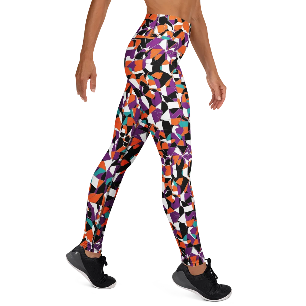 Modern Stained Glass on Yoga Leggings — Right