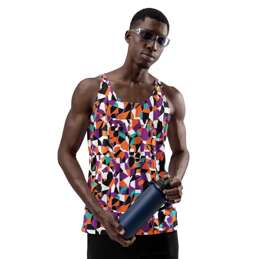Modern Stained Glass on Men's Tank Top — Front