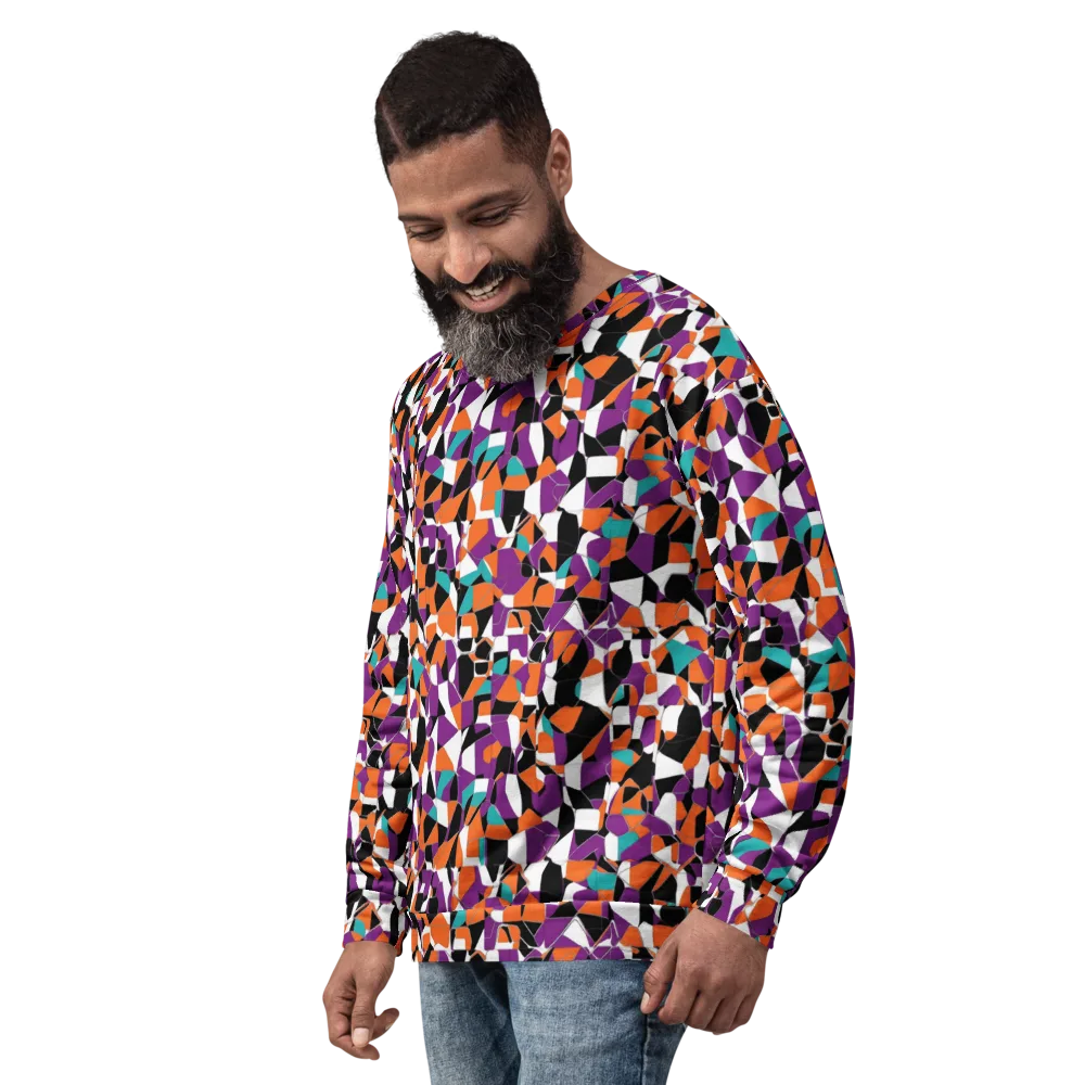 Modern Stained Glass on Sweatshirt — Left Front