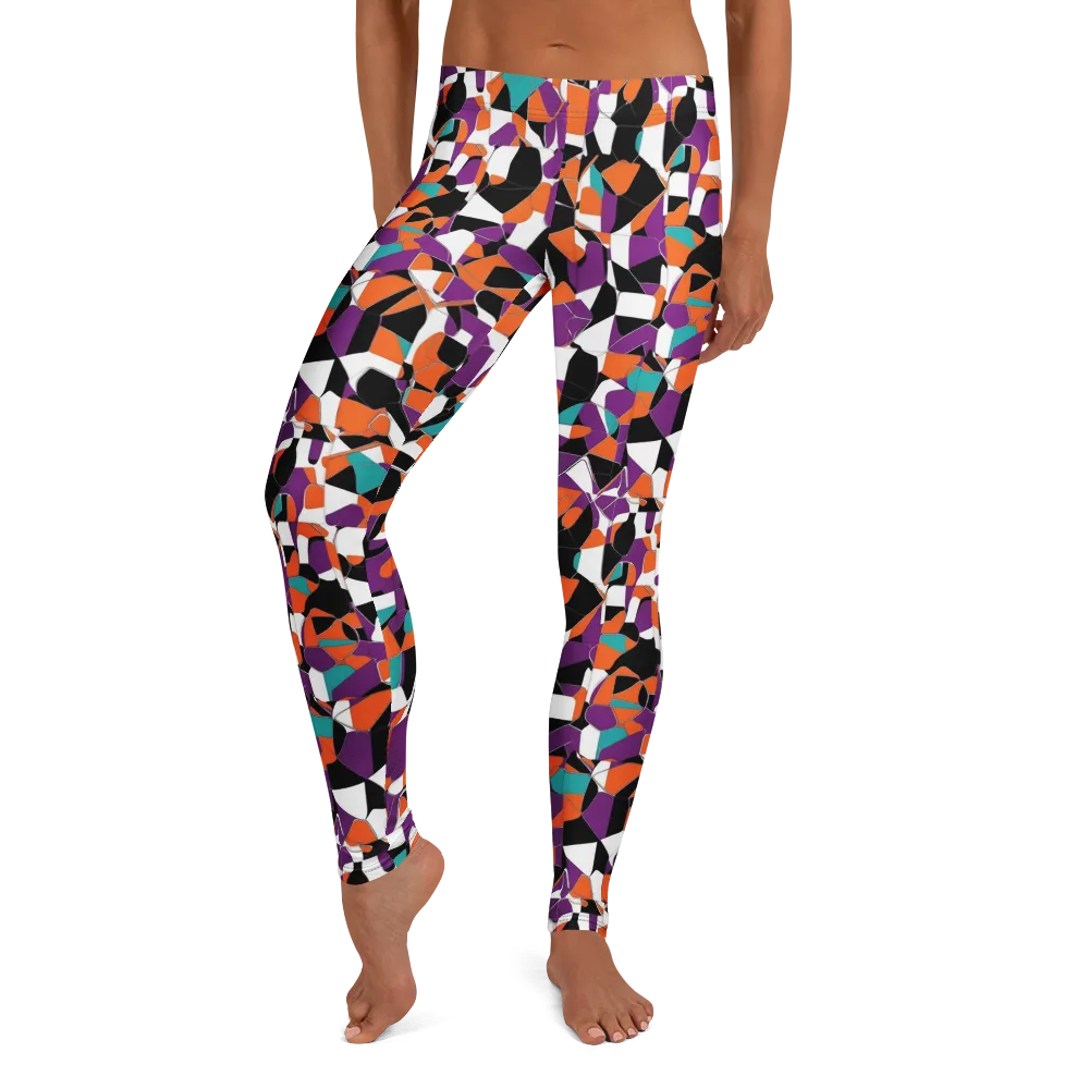Modern Stained Glass on Leggings — Front