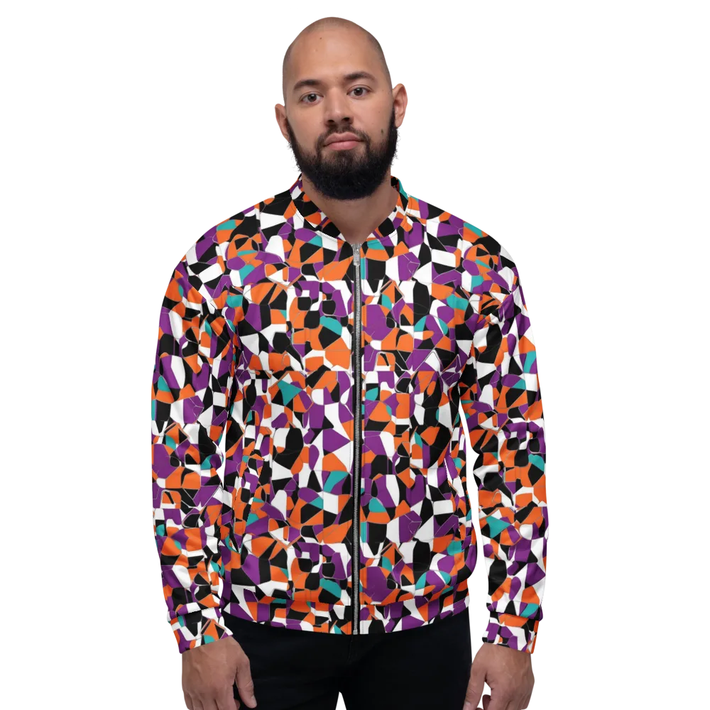 Modern Stained Glass on Bomber Jacket — Front