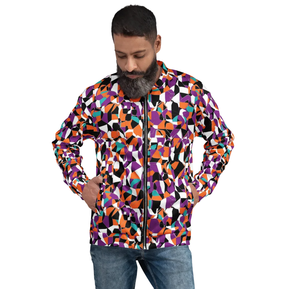 Modern Stained Glass on Bomber Jacket — Front