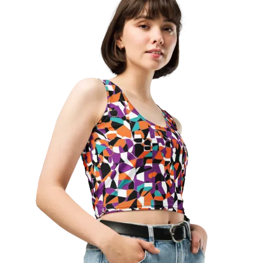 Modern Stained Glass on a Crop Top