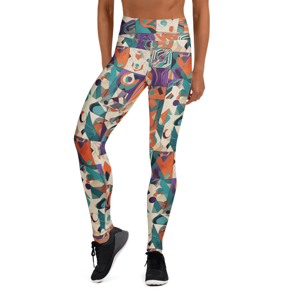 Chromatic Quilt on Yoga Leggings — Front