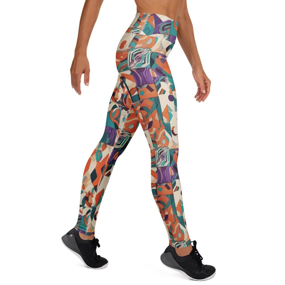Chromatic Quilt on Yoga Leggings — Right