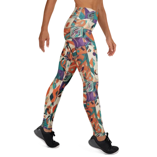 Chromatic Quilt on a Yoga Leggings