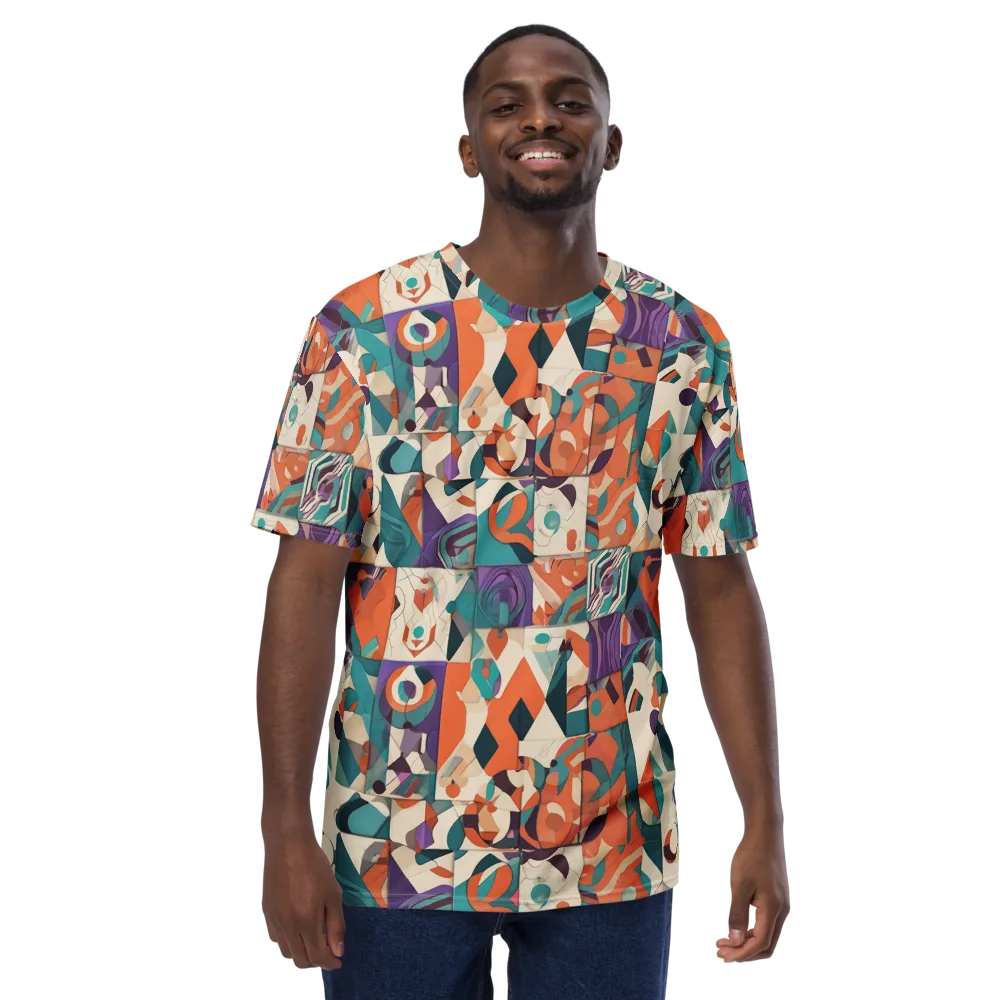Chromatic Quilt on Men's Crew Neck T-Shirt — Front