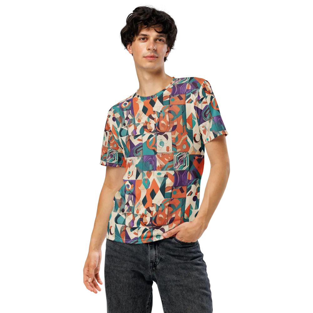 Chromatic Quilt on Men's Crew Neck T-Shirt — Front
