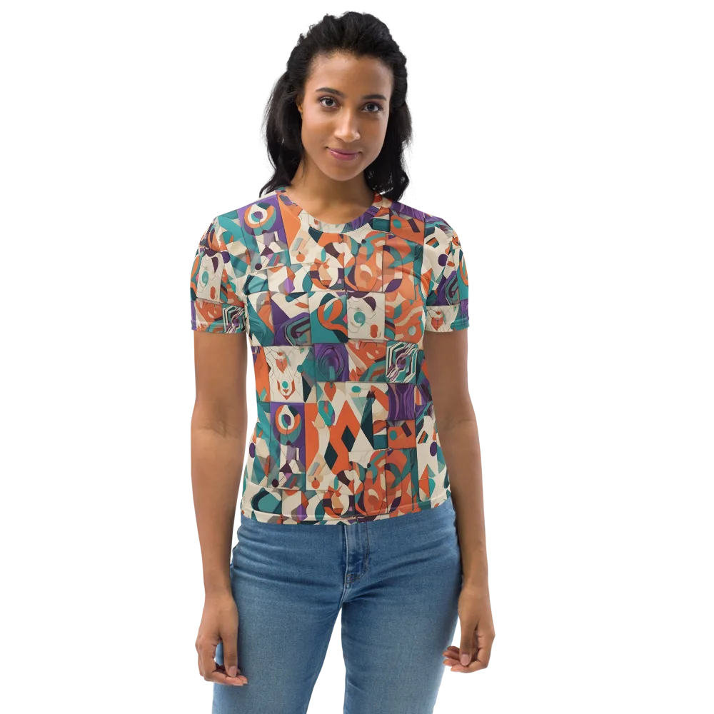 Chromatic Quilt on Women's Crew Neck T-Shirt — Front