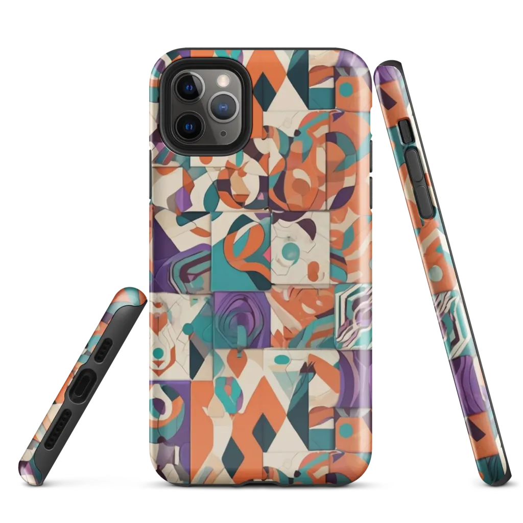 Chromatic Quilt on Tough Case for iPhone® — Front
