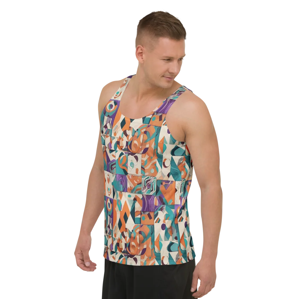 Chromatic Quilt on Men's Tank Top — Left Front