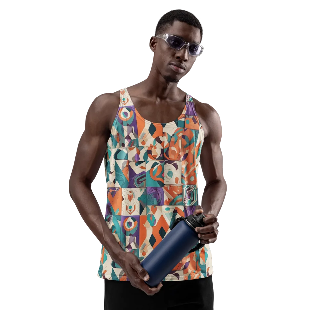 Chromatic Quilt on Men's Tank Top — Front