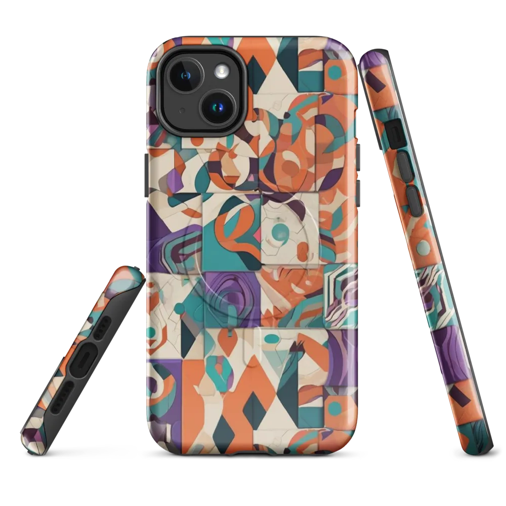Chromatic Quilt on MagSafe Tough Case for iPhone® — Front