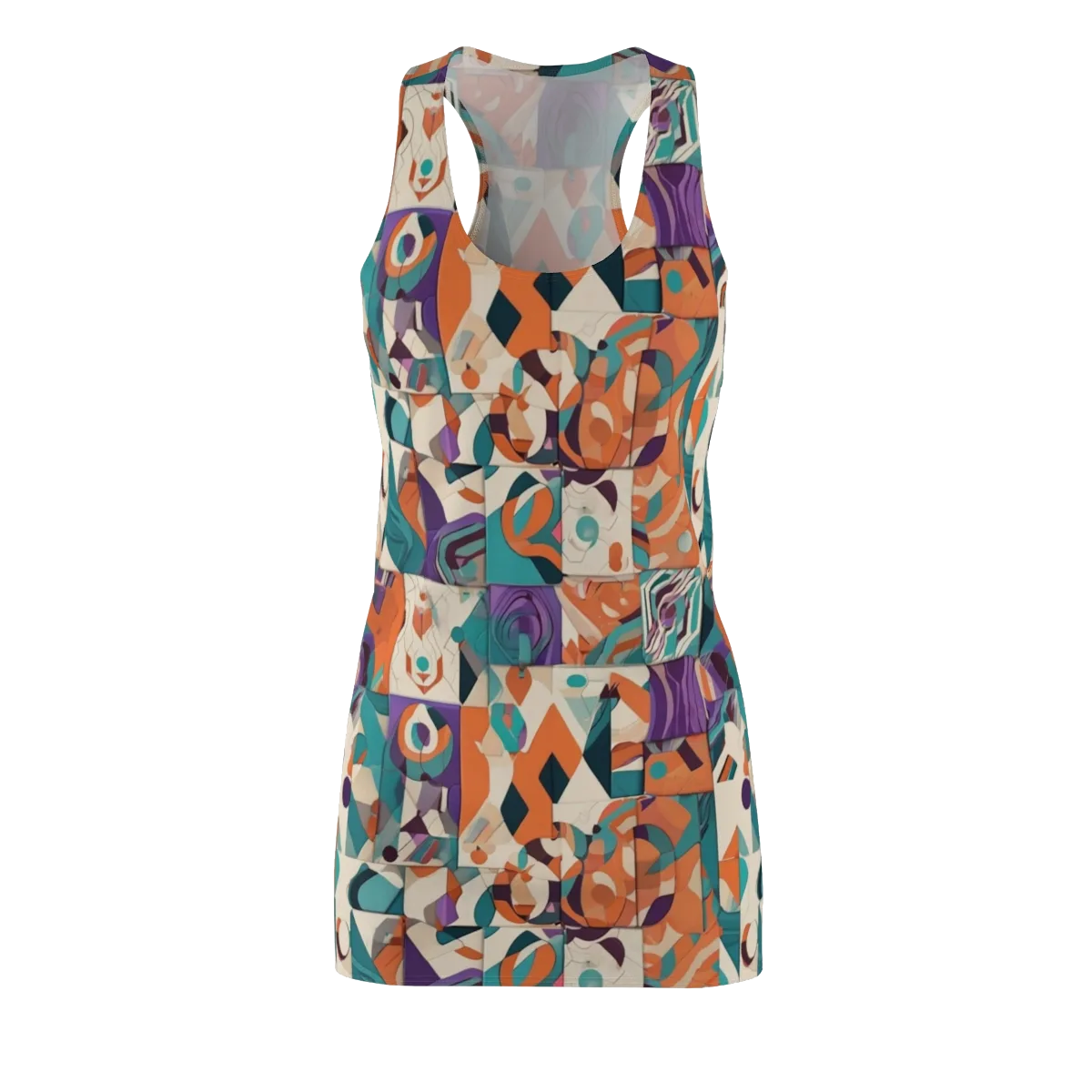 Chromatic Quilt on Racerback Dress — Front