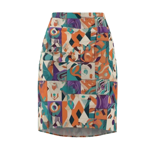 Chromatic Quilt on a Pencil Skirt