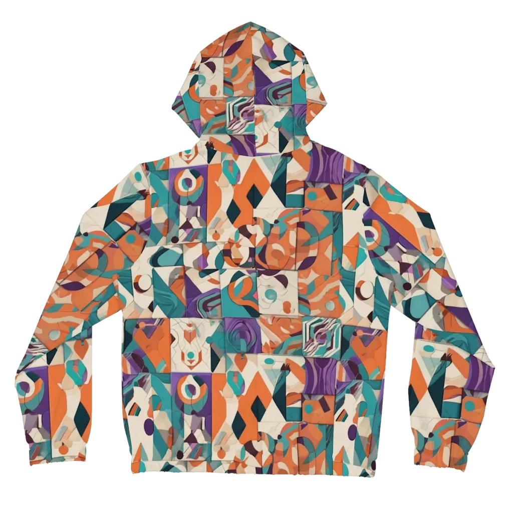Chromatic Quilt on Women's Full-Zip Hoodie — Back