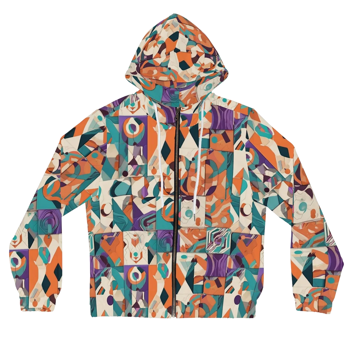 Chromatic Quilt on Women's Full-Zip Hoodie — Front