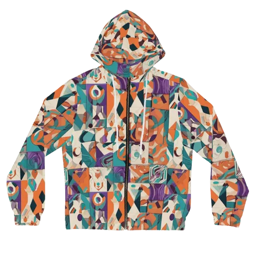 Chromatic Quilt on a Women's Full-Zip Hoodie
