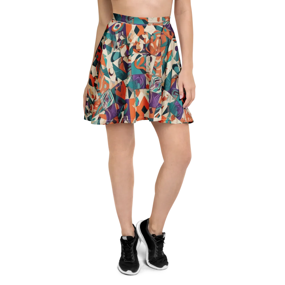Chromatic Quilt on Skater Skirt — Front