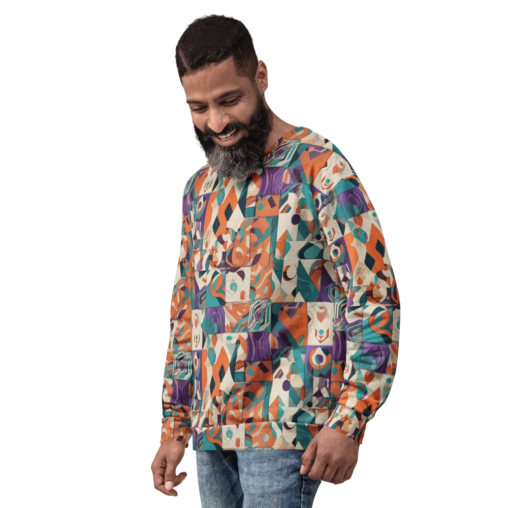 Chromatic Quilt on Sweatshirt — Left Front