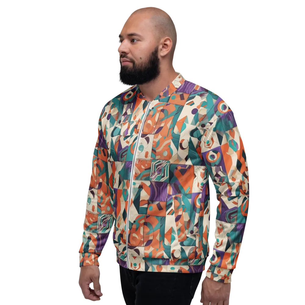 Chromatic Quilt on Bomber Jacket — Left