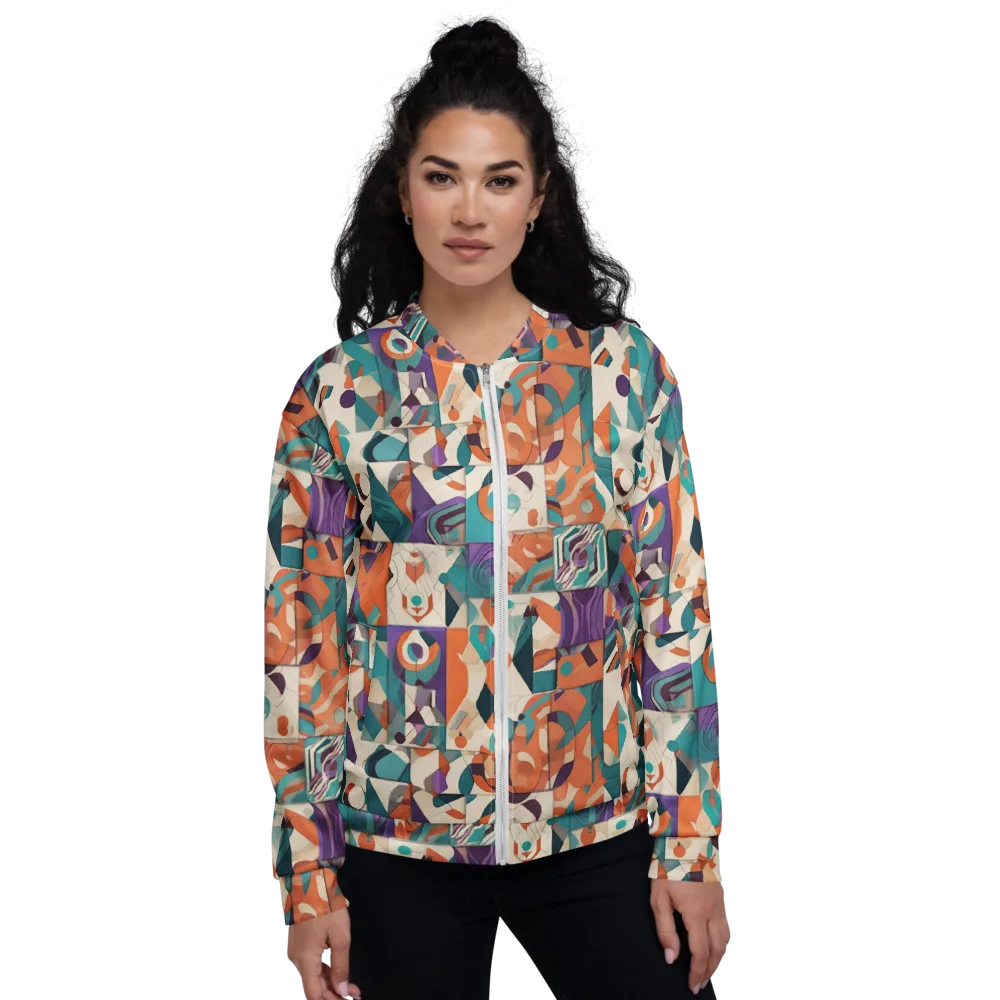 Chromatic Quilt on Bomber Jacket — Front