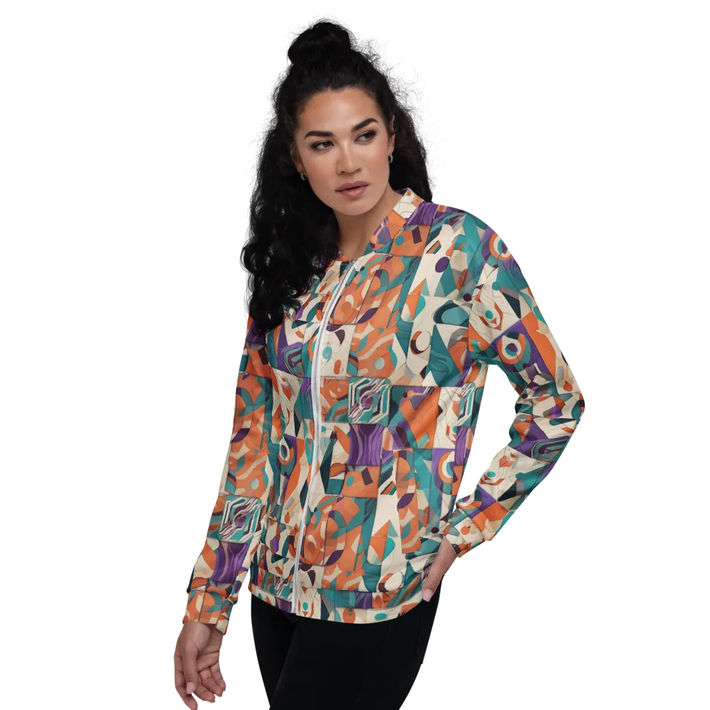 Chromatic Quilt on Bomber Jacket — Left