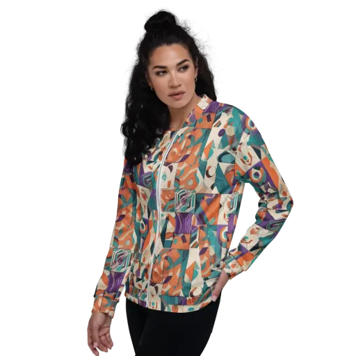 Chromatic Quilt on a Bomber Jacket